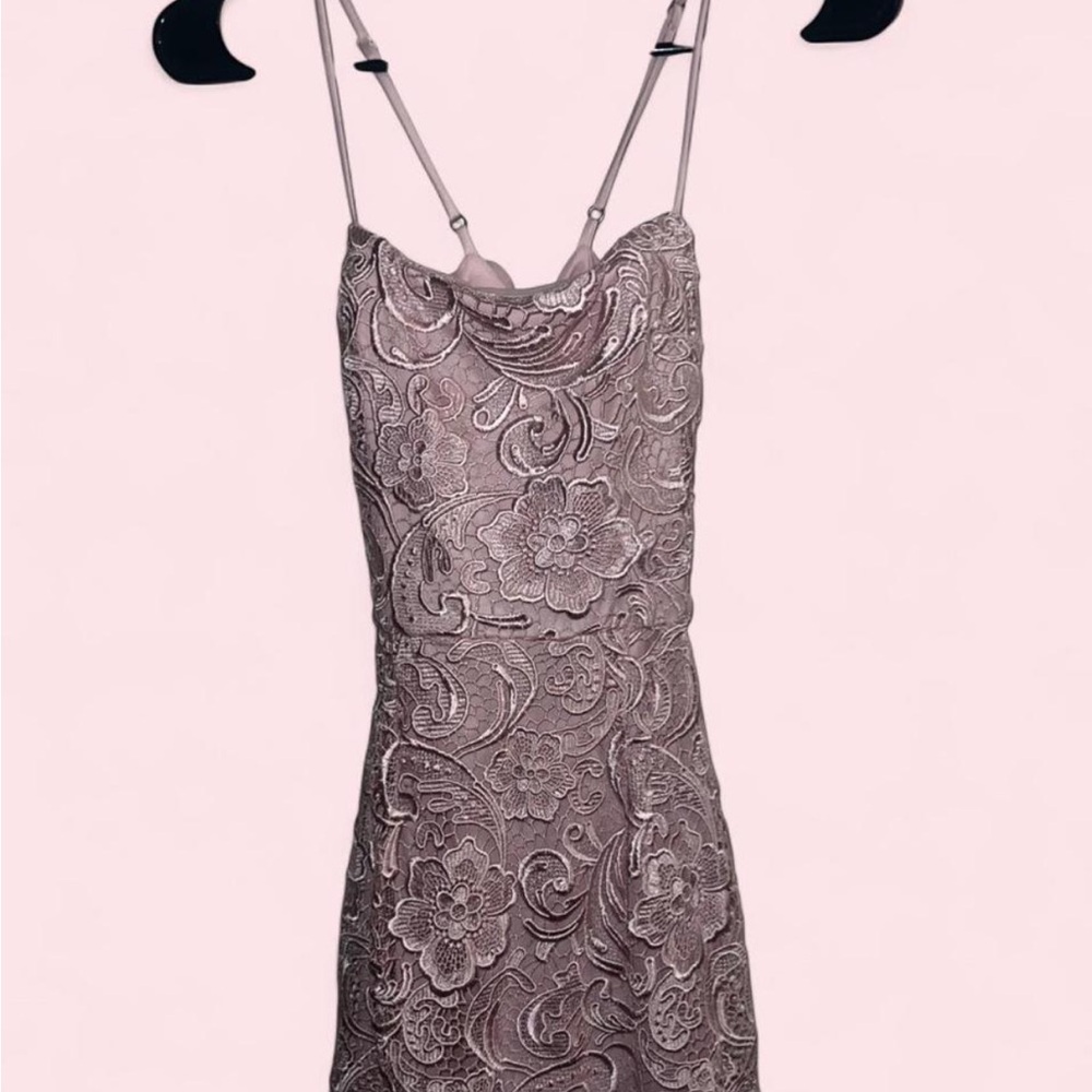 Lucy in the Sky Pink Lace Mini Dress
